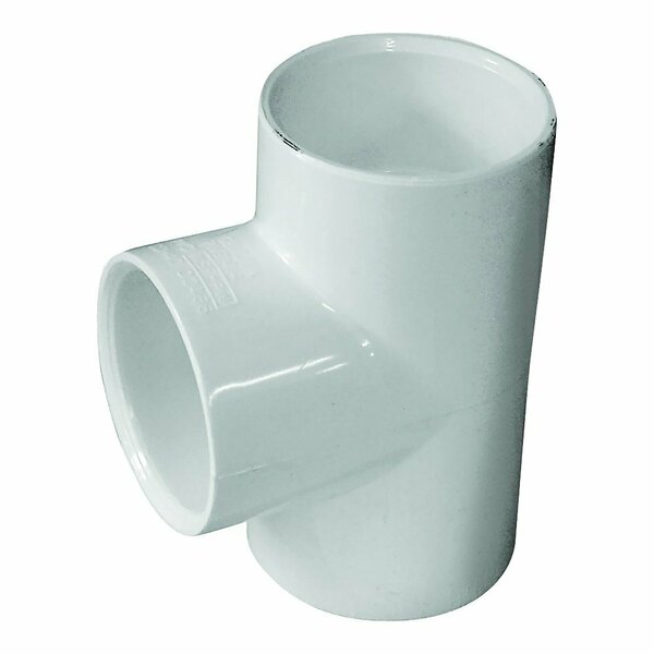 Genova Products Lasco 401015BC Pipe Tee, 1-1/2 in, Slip, PVC, White, SCH 40 Schedule, 370 psi Pressure PVC 02400  1400HA